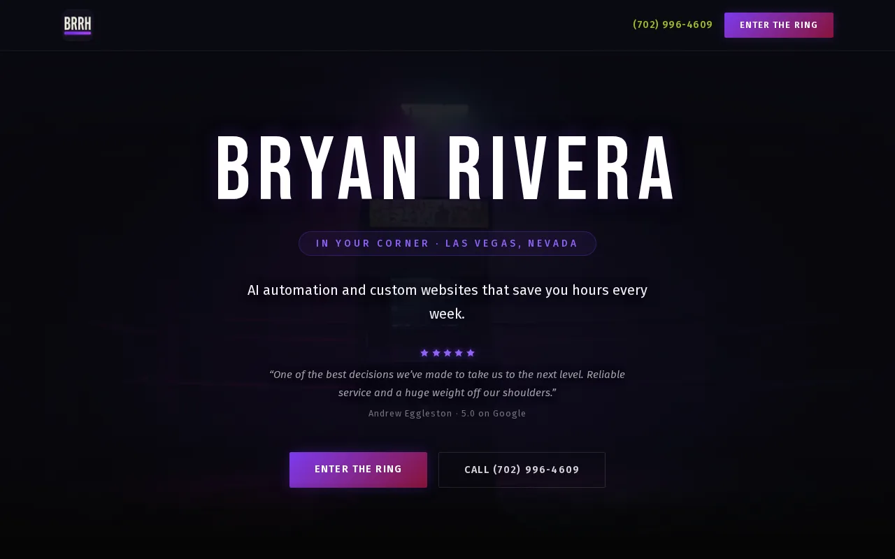 Bryan Rivera: visual reference for 1. Bryan Rivera — Custom AI Qualification Built for Your Business