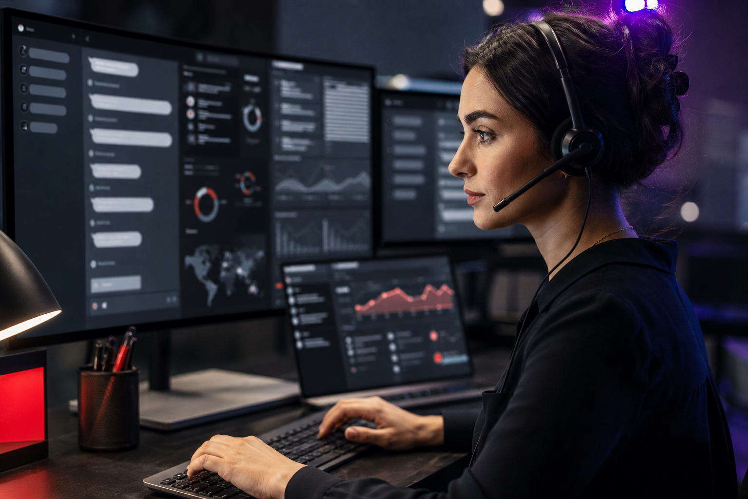 AI-powered customer service agent managing multi-channel support automation.